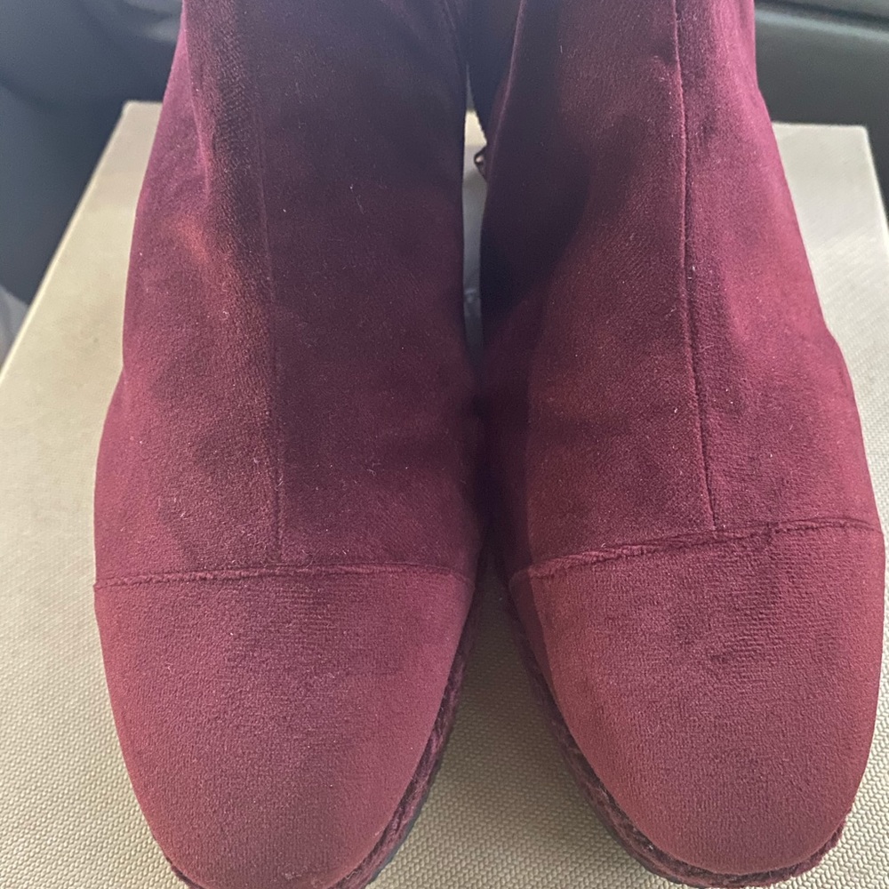 Castaner Nadia red wedge rope ankle bootie…